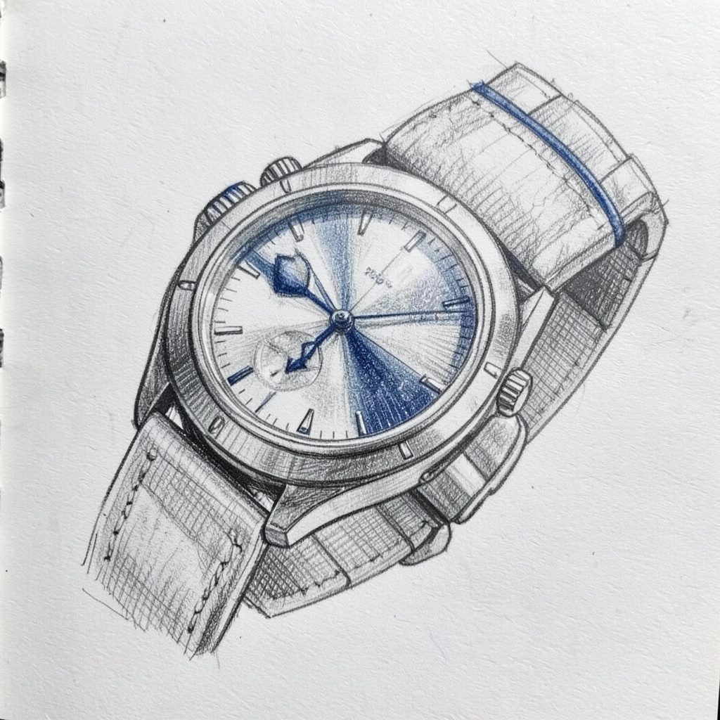 Bracelet de montre au maillon fin, nuances argentées et acier brossé, style sobre
